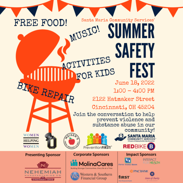 Santa Maria Community Services Presents Summer Safety Fest 2022 on June 18, 2022 in Lower Price Hill