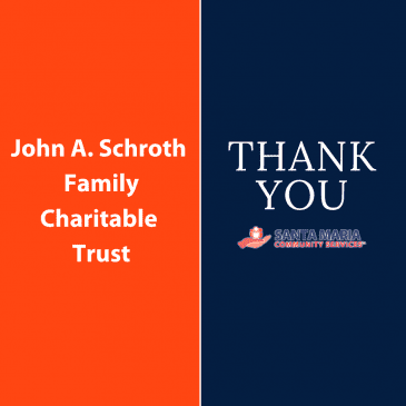 Santa Maria Community Services Provides Assistance for the Financial Stability of Families With Support From The John A. Schroth Family Charitable Trust $40,000 Grant